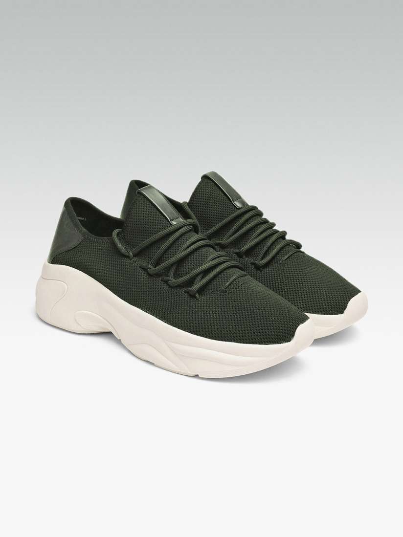 Buy Steve Madden Women Olive Green Solid Synthetic Mid Top Sneakers Casual Shoes for Women 10355441 Myntra