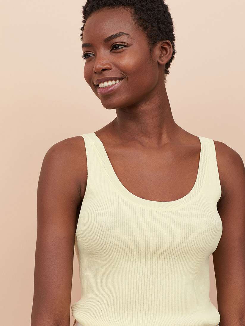 h&m yellow tops