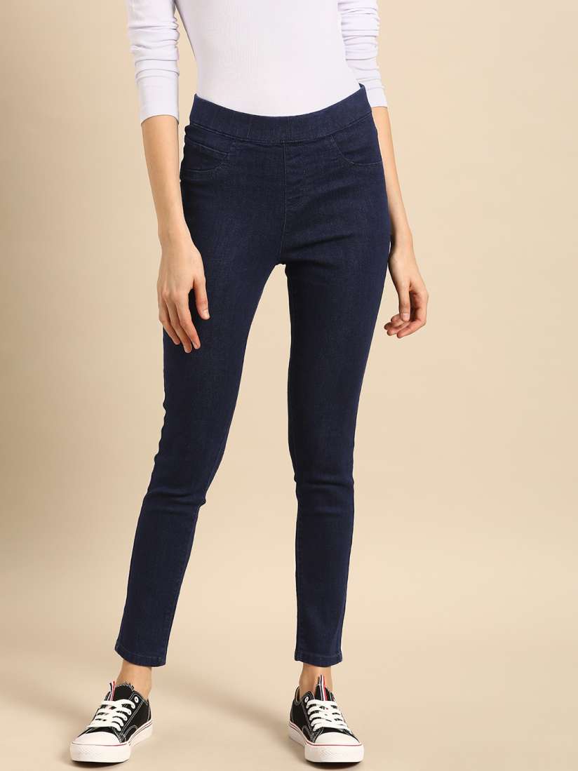 Buy DressBerry Women Blue Super Skinny Fit Jeggings Jeggings for Women 10365197 Myntra