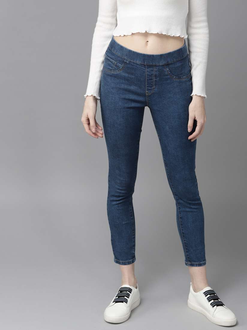 Navy cropped jeggings on sale