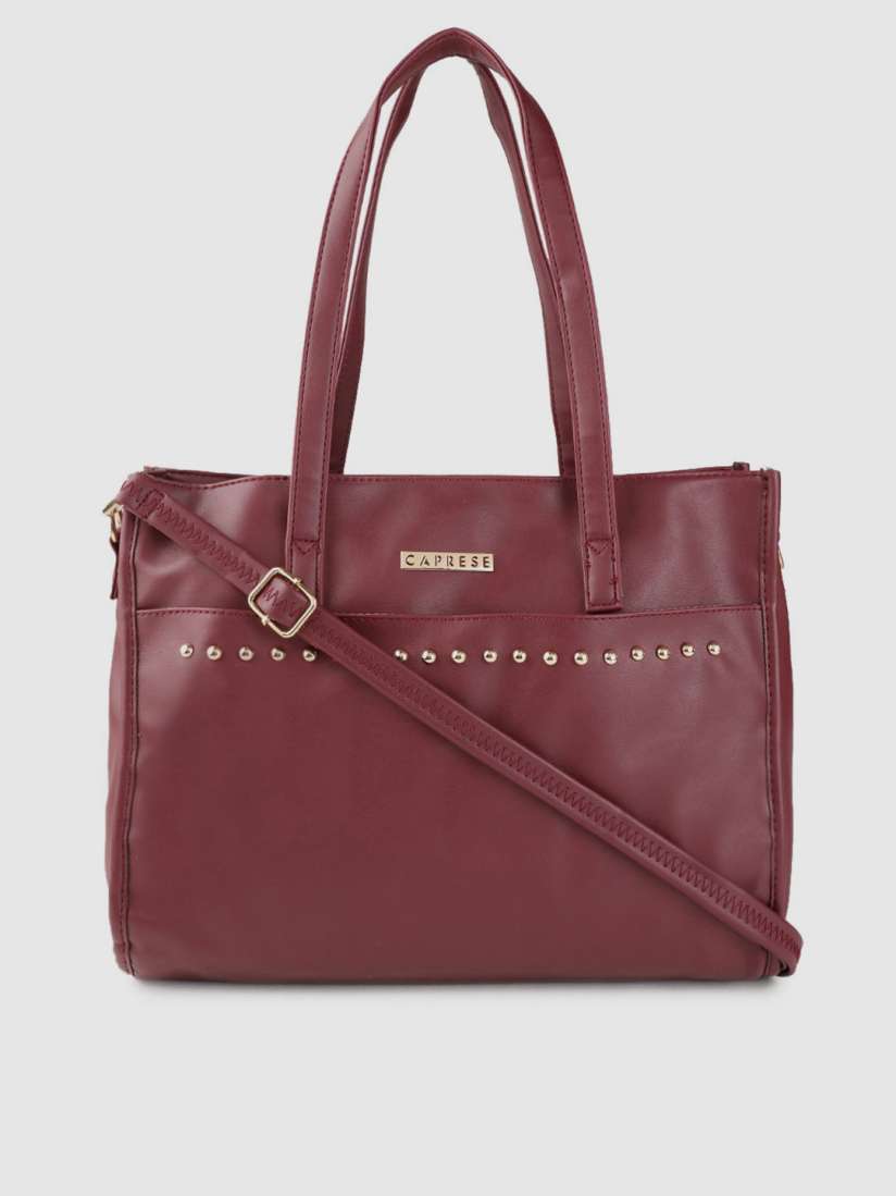Buy Caprese Burgundy Solid Shoulder Bag Handbags for Women 10368575 Myntra