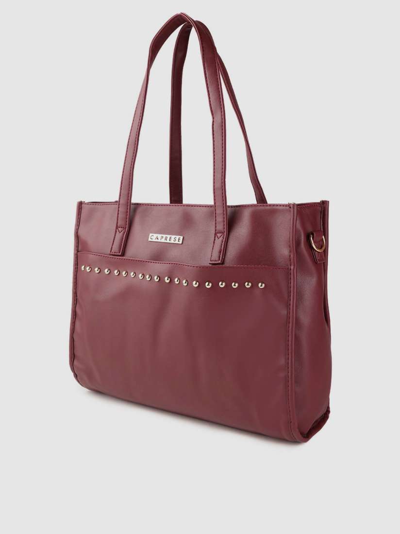 Caprese burgundy solid shoulder bag sales