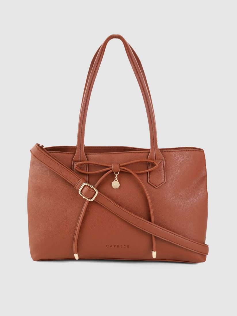 Buy Caprese Brown Solid Shoulder Bag Handbags for Women 10368579 Myntra