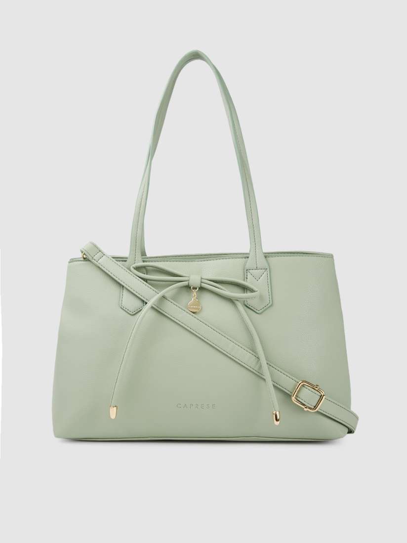 Caprese green solid shoulder bag top