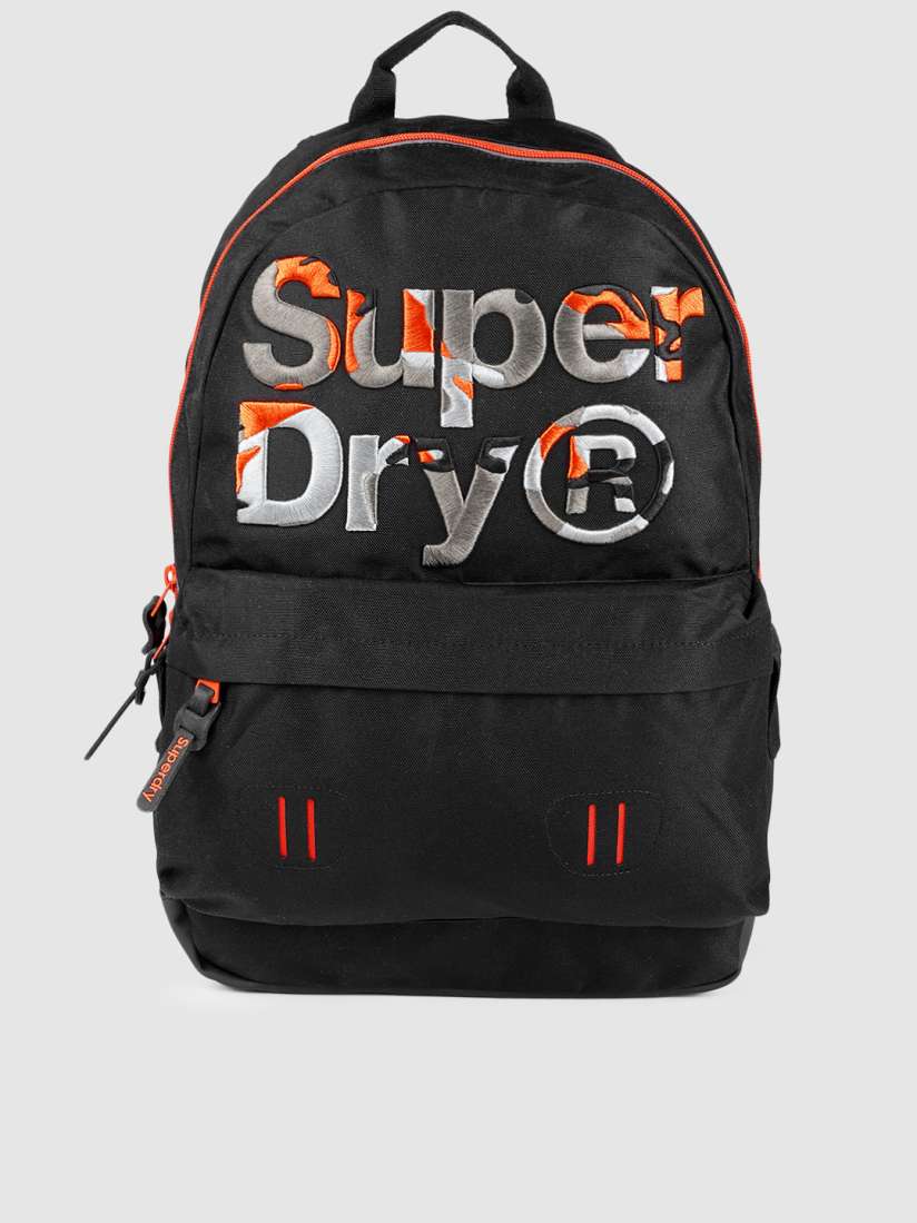 Superdry backpack black on sale