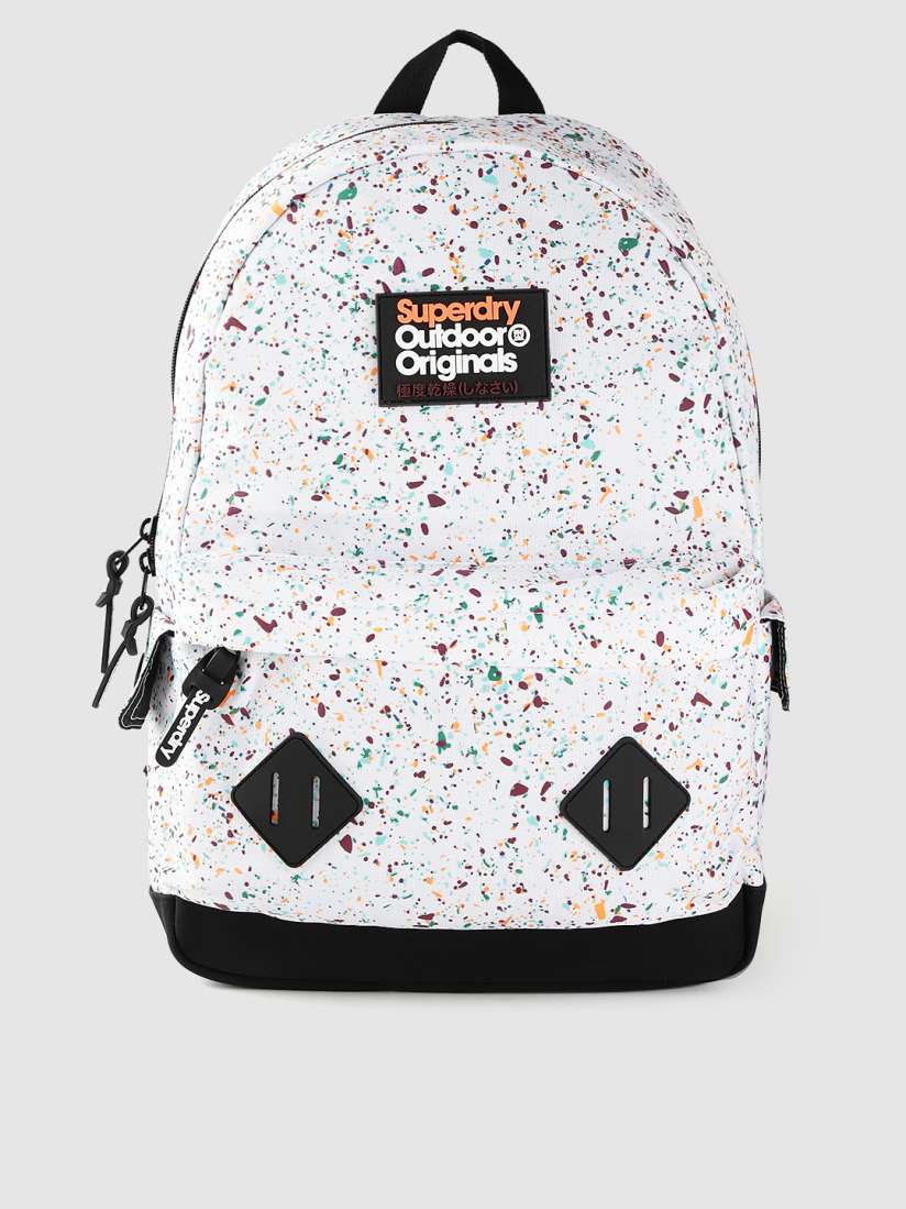 White superdry backpack best sale