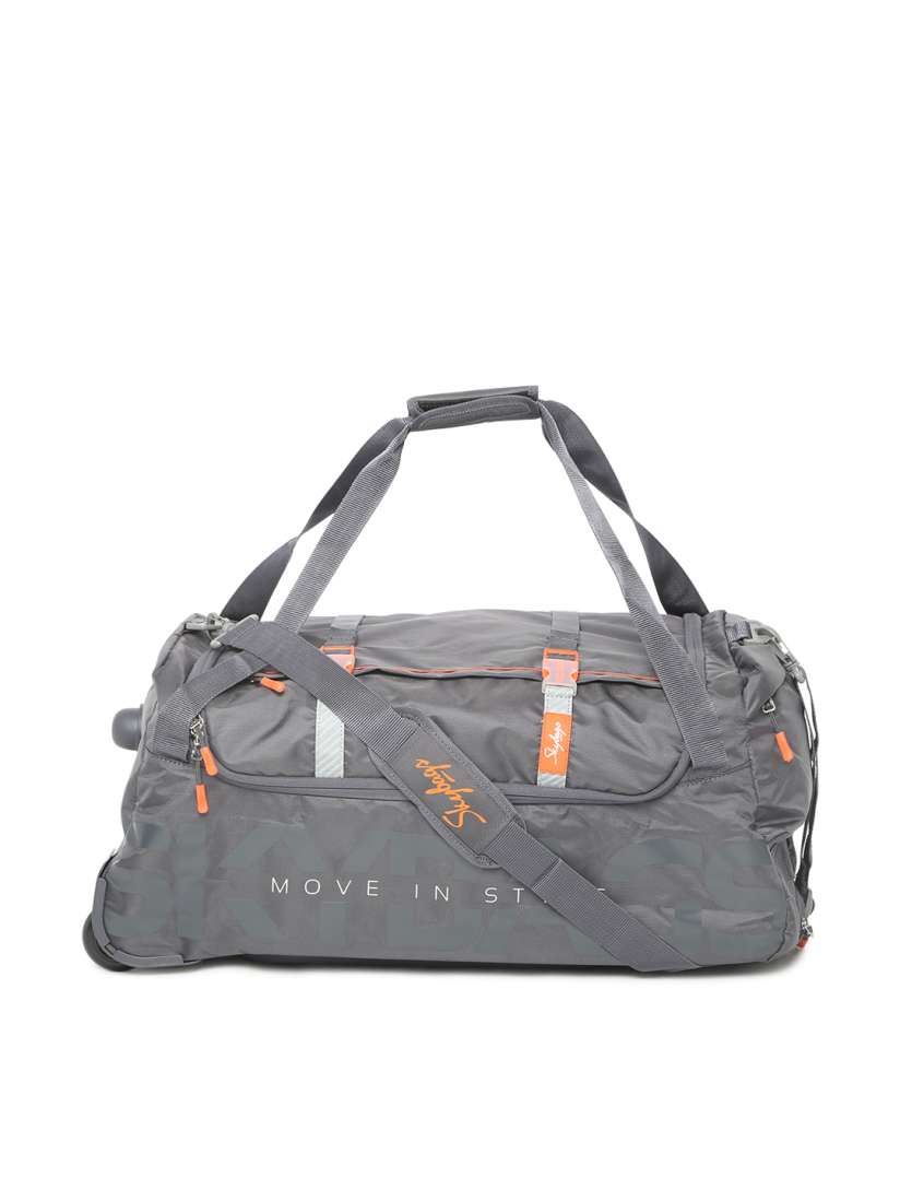 Buy Skybags Unisex Grey Solid Snazzy Trolley Duffle Bag Duffel Bag for Unisex 10373757 Myntra