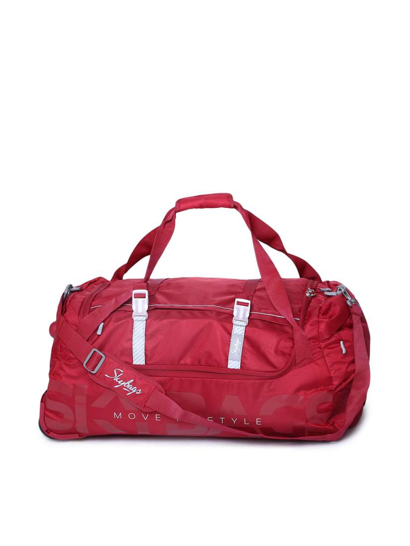 Buy Skybags Unisex Carmine Red Solid Snazzy Trolley Duffle Bag Duffel Bag for Unisex 10373769 Myntra
