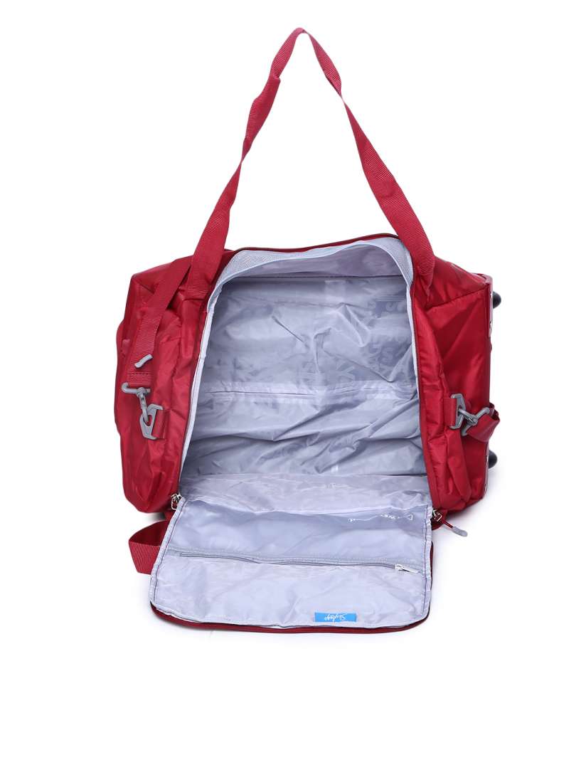 Buy Skybags Unisex Carmine Red Solid Snazzy Trolley Duffle Bag Duffel Bag for Unisex 10373771 Myntra
