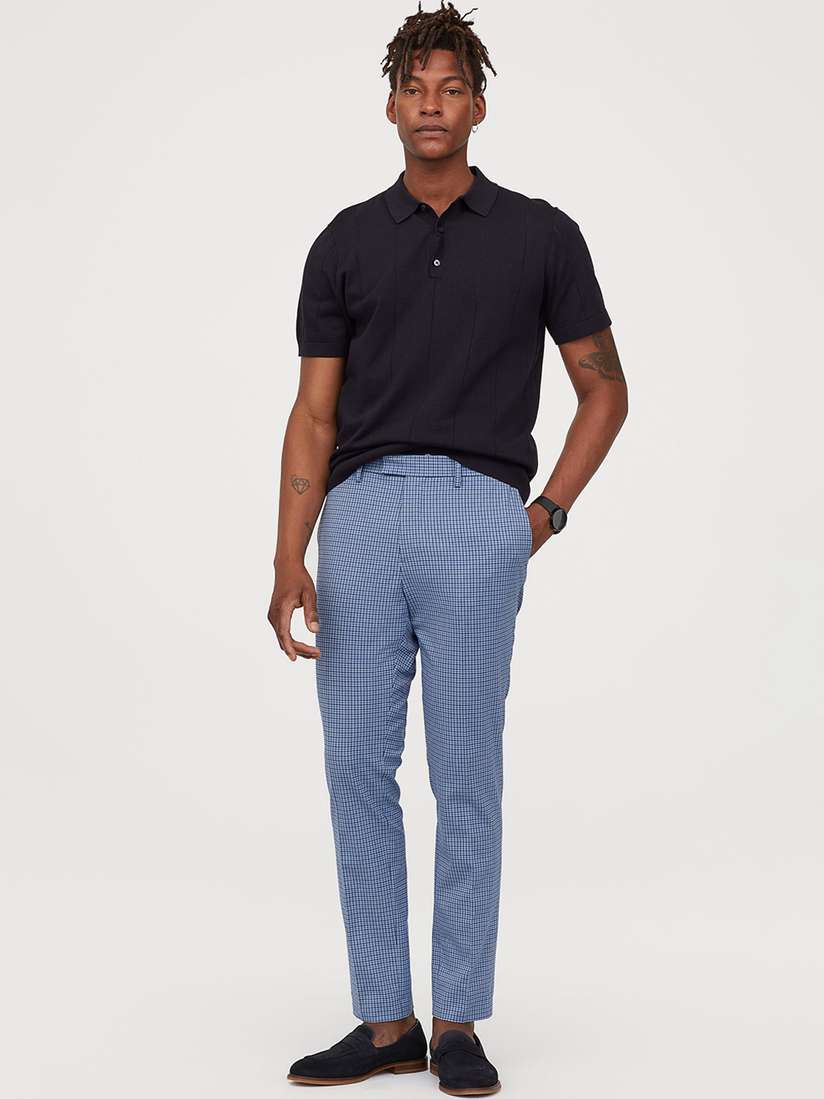 H&m Mens Suit Trousers Skinny H&m Skinny Fit Check