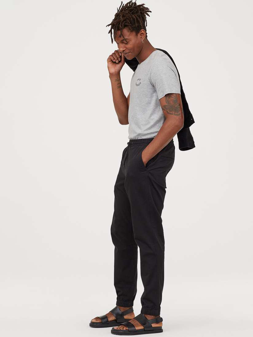 Brushed cotton twill joggers hot sale