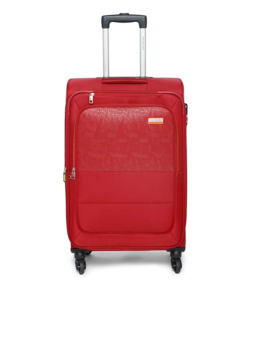 Buy Aristocrat Red Solid Sorento Soft Sided Medium Trolley Suitcase Trolley Bag for Unisex 10374265 Myntra