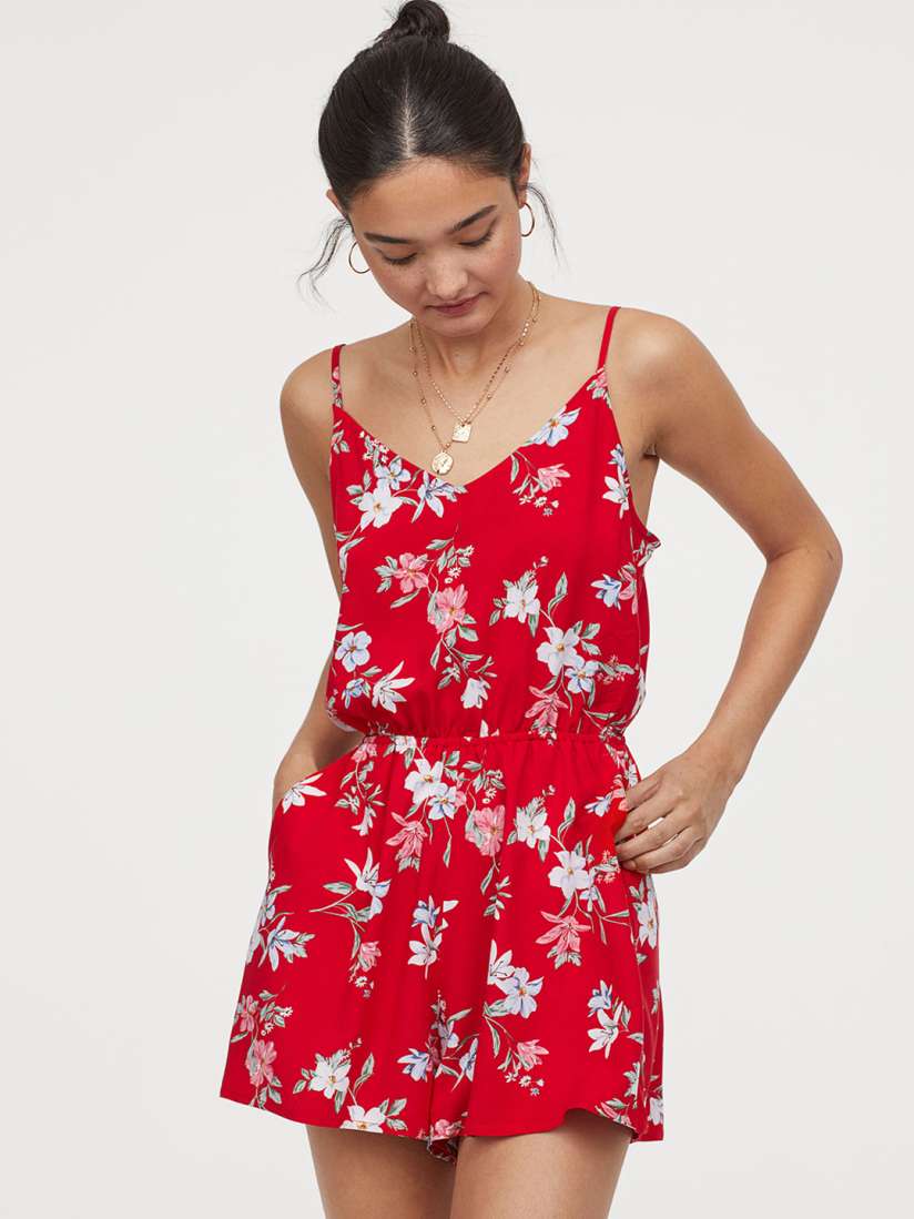 H&m red playsuit store