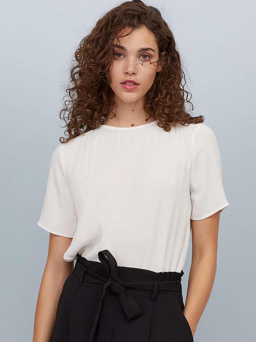 Buy H M Women White Crepe Top Tops for Women 10377623 Myntra