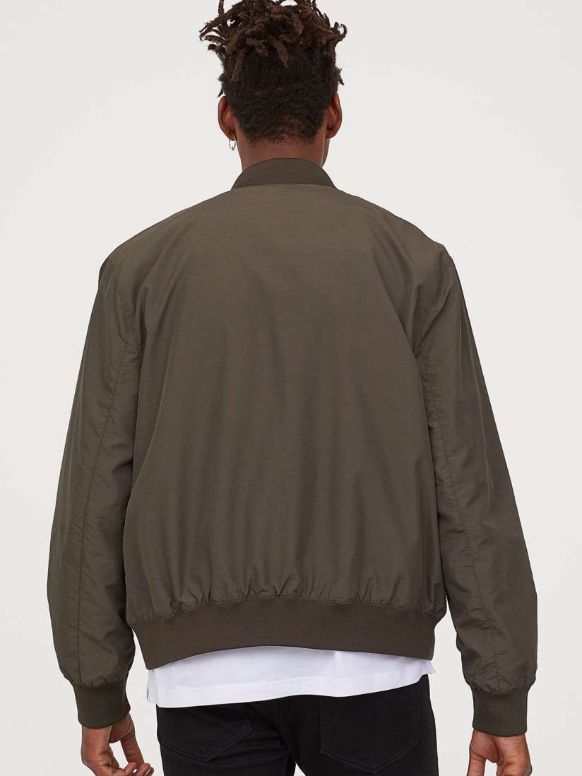 H&m nylon blend bomber jacket sales