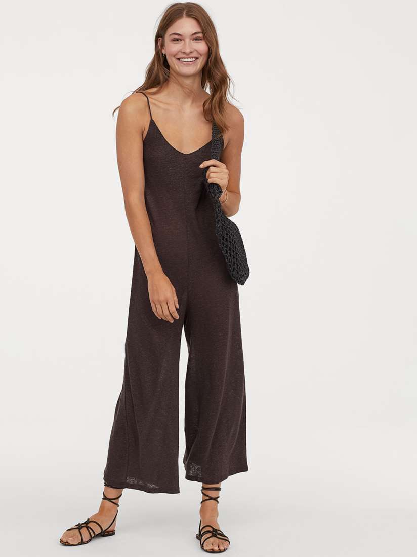 H&m linen blend jumpsuit cheap