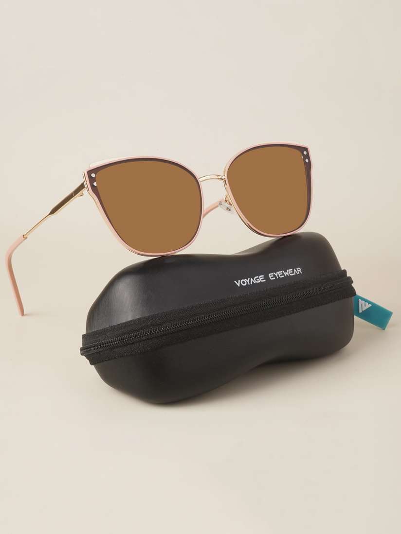 Buy Voyage Women Brown Cateye Sunglasses 5852MG2858 Sunglasses for Women 10392455 Myntra