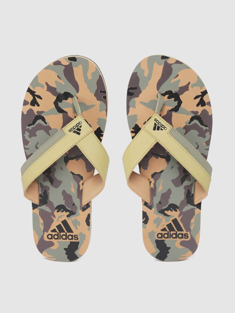 Adidas mens khaki flip flops hot sale