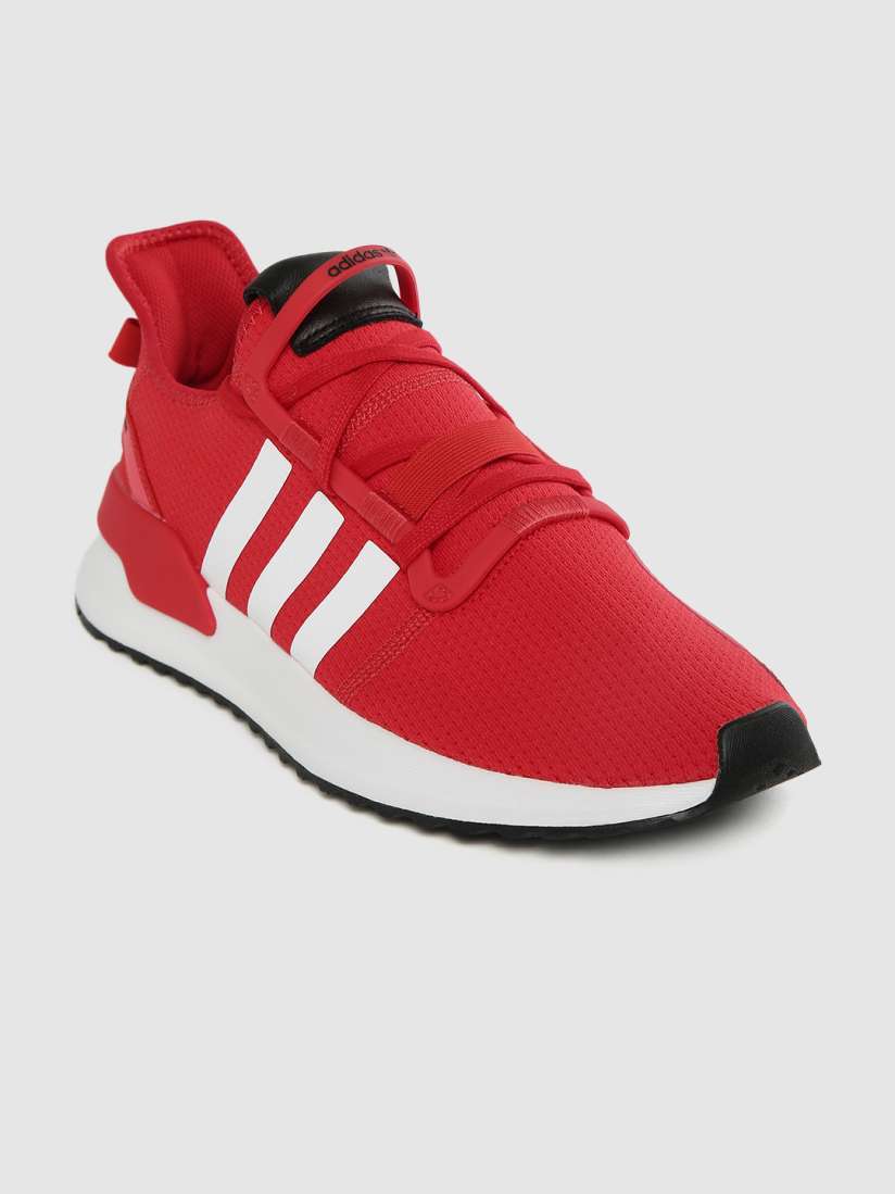 Adidas red casual shoes on sale
