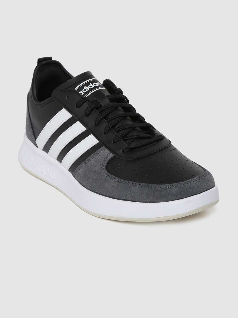 Buy ADIDAS Men Black Grey Perforated Court 80s Sneakers Casual Shoes for Men 10395287 Myntra
