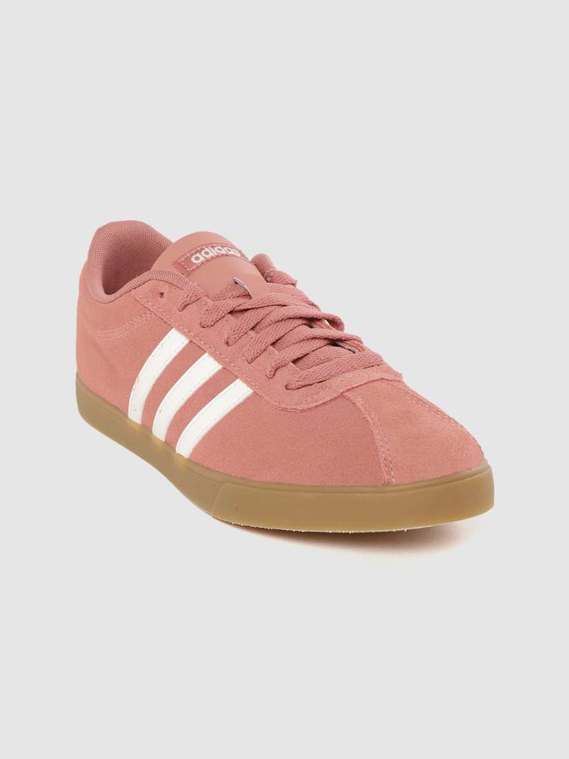 Buy ADIDAS Women Dusky Pink Solid Suede Courtset Sneakers Casual Shoes for Women 10395611 Myntra