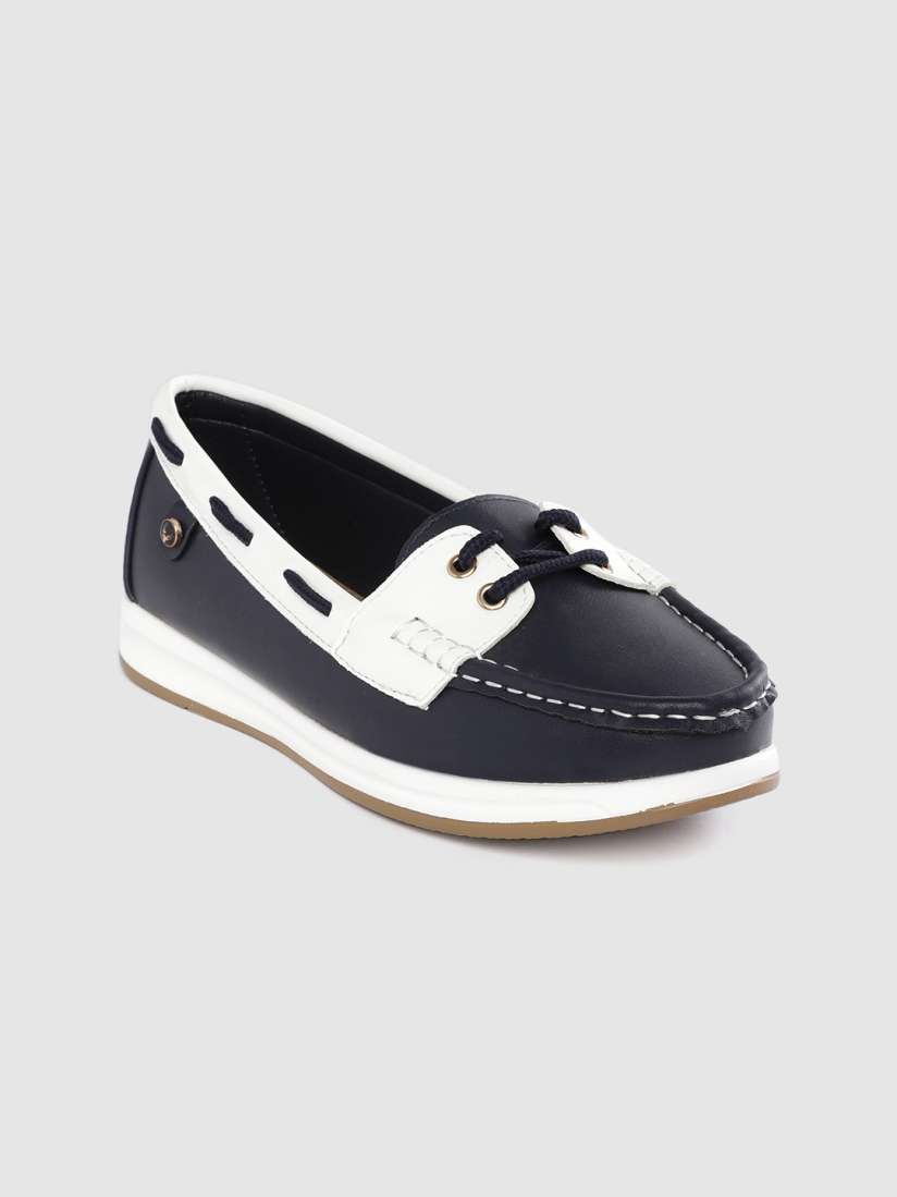Buy Allen Solly Women Navy Blue White Colourblocked Boat Shoes Casual Shoes for Women 10396205 Myntra