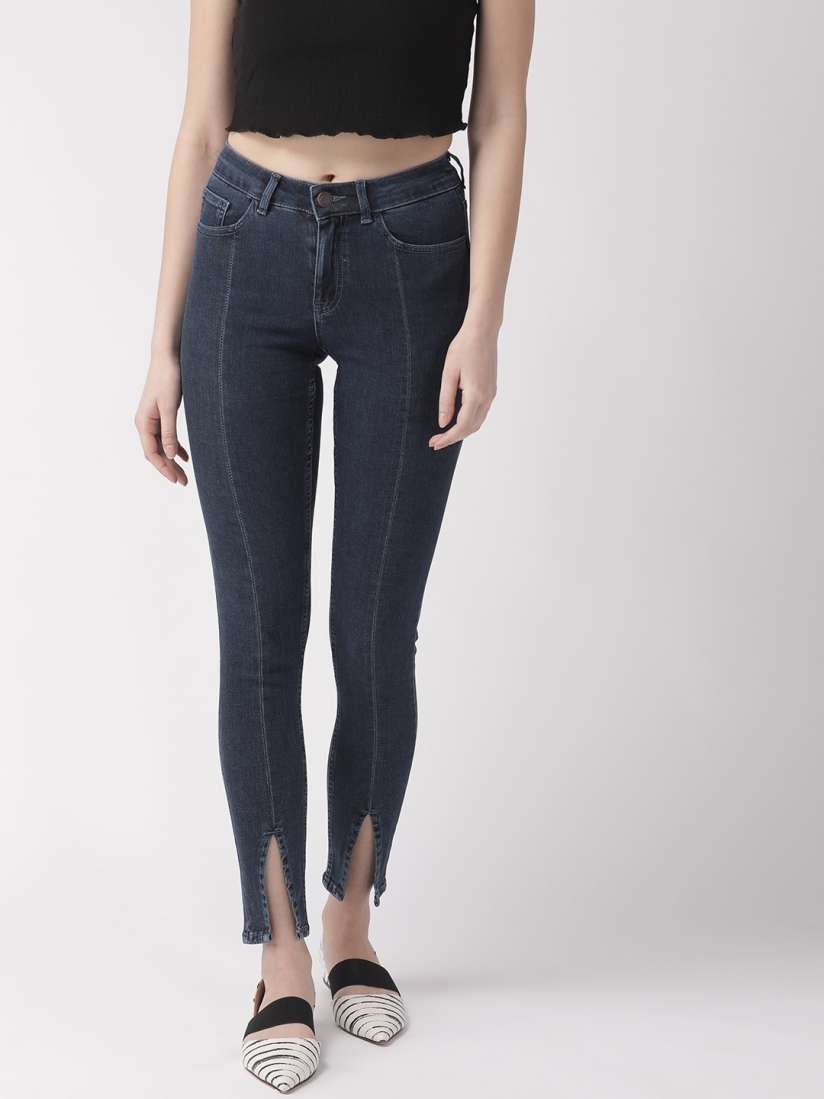 Buy Marks Spencer Navy Blue Super Skinny Fit Mid Rise Clean Look Stretchable Cropped Jeans Jeans for Women 10404783 Myntra