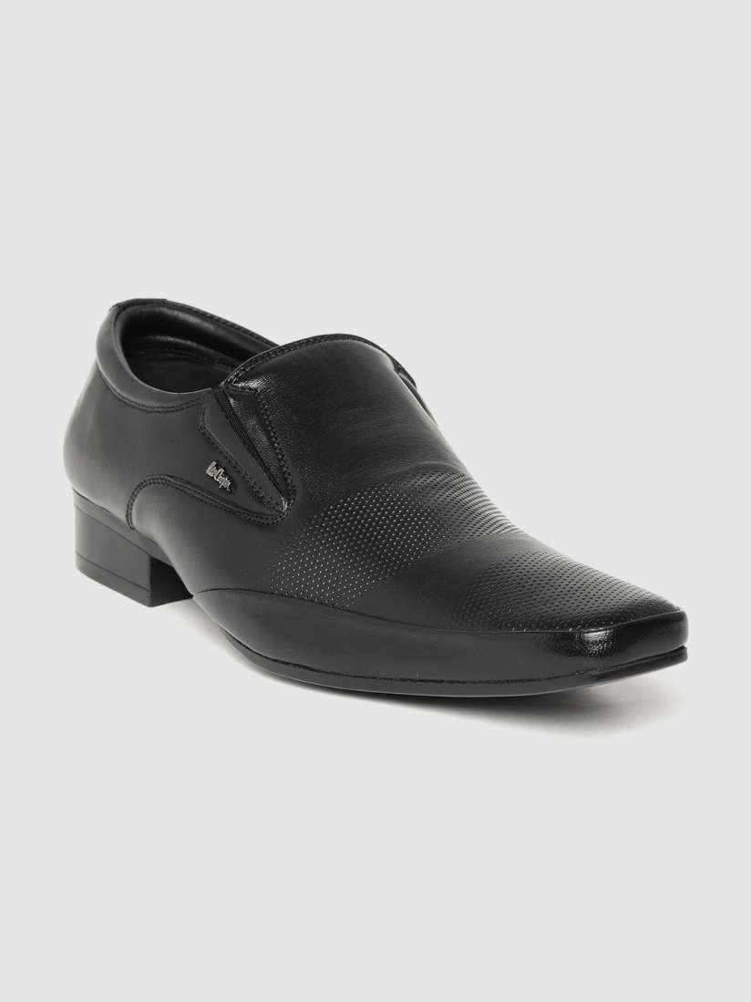Buy Lee Cooper Men Black Textured Formal Slip Ons Formal Shoes for Men 10421516 Myntra