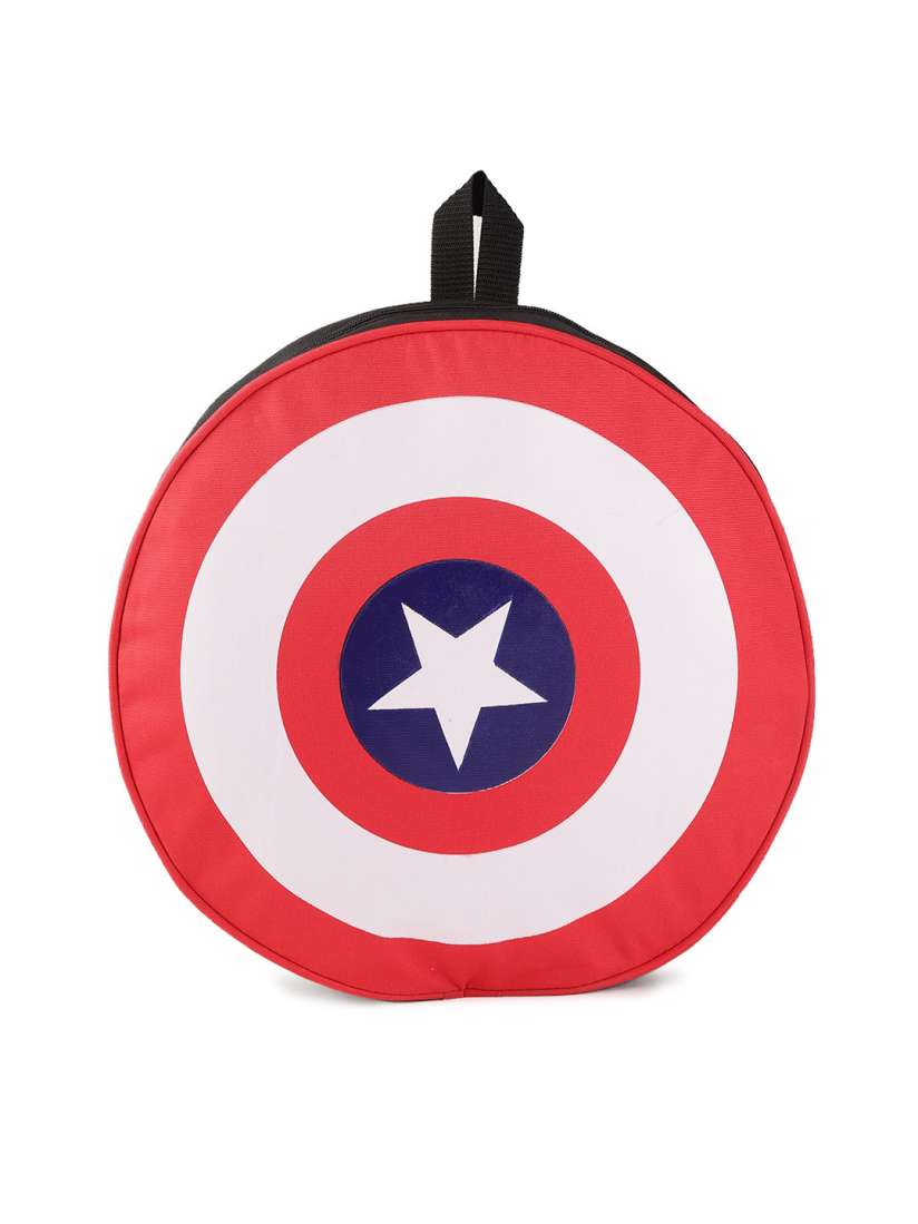 Buy Purple Crane Boys Red White Captain America Print Backpack Backpacks for Boys 10427454 Myntra