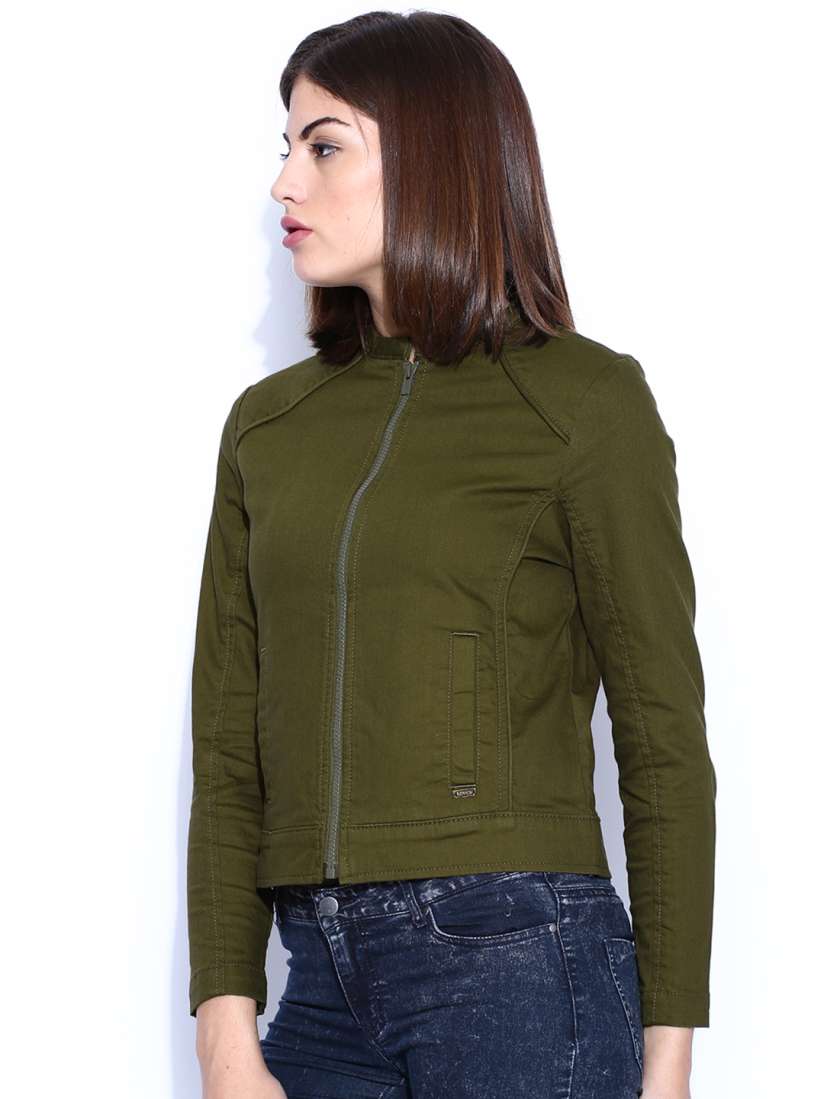 Buy Levis Olive Green Jacket Jackets for Women 1043182 Myntra