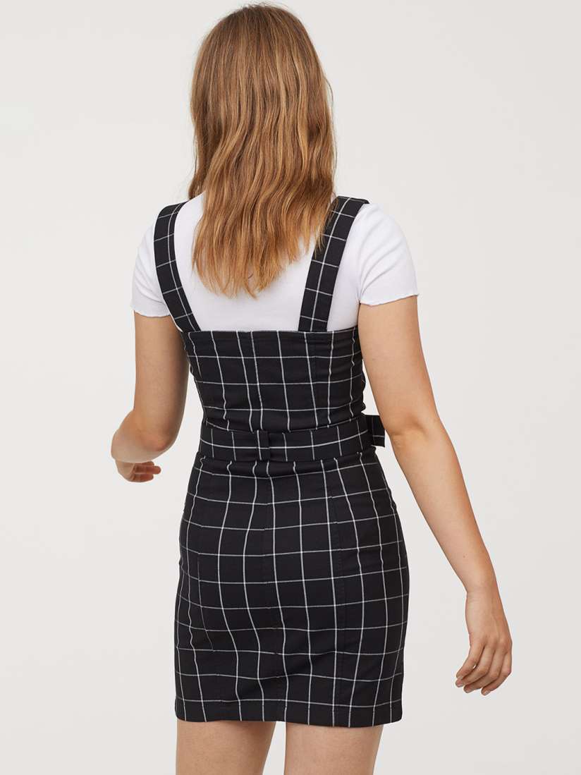 Dungaree dress checked shop