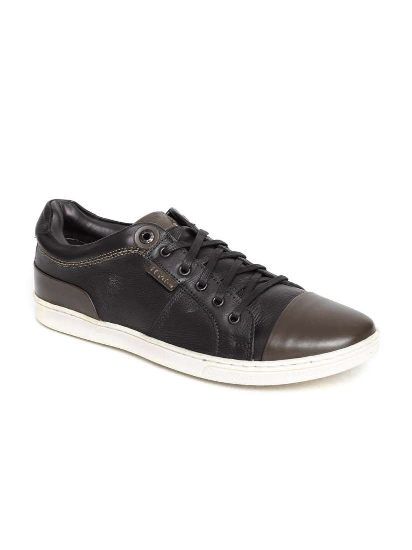 Buy Levi s Men Black Leather Sneakers Casual Shoes for Men 1043369 Myntra