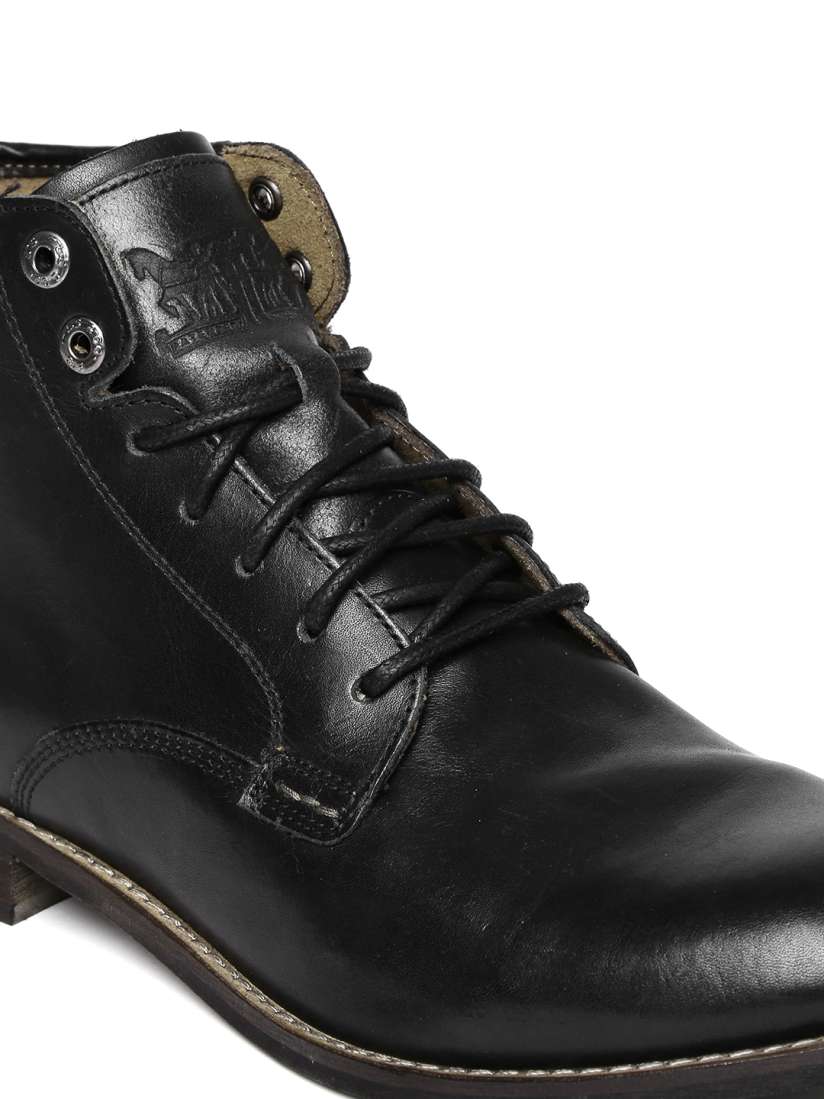 Buy Levi s Men Black Leather Boots Casual Shoes for Men 1043398 Myntra