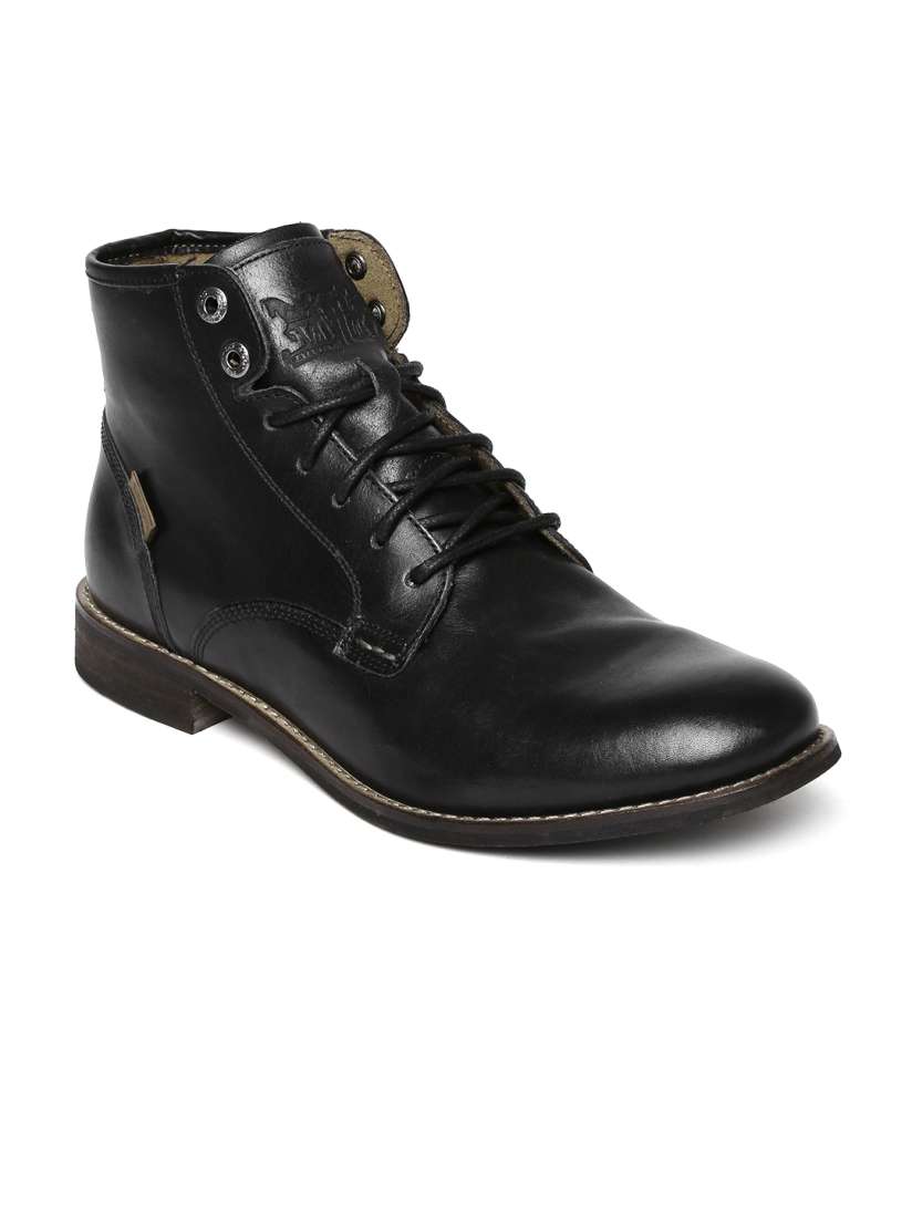 Buy Levi s Men Black Leather Boots Casual Shoes for Men 1043398 Myntra