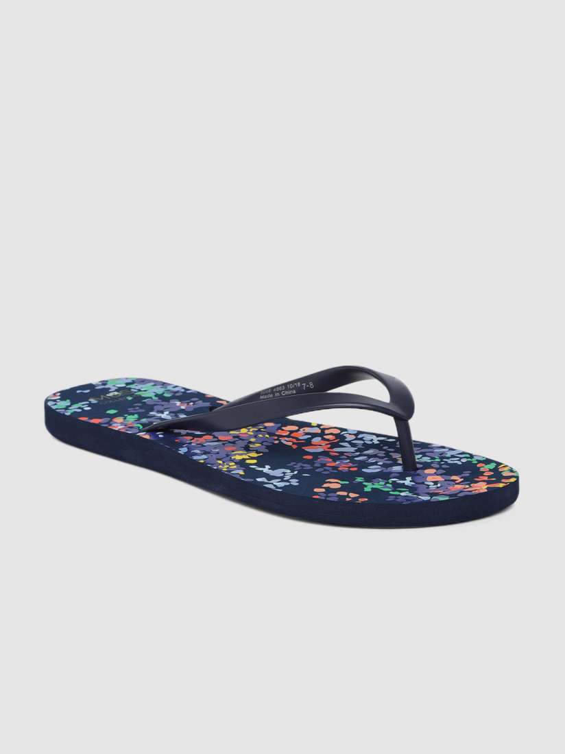 Buy Marks Spencer Women Navy Blue Printed Thong Flip Flops Flip Flops for Women 10443510 Myntra
