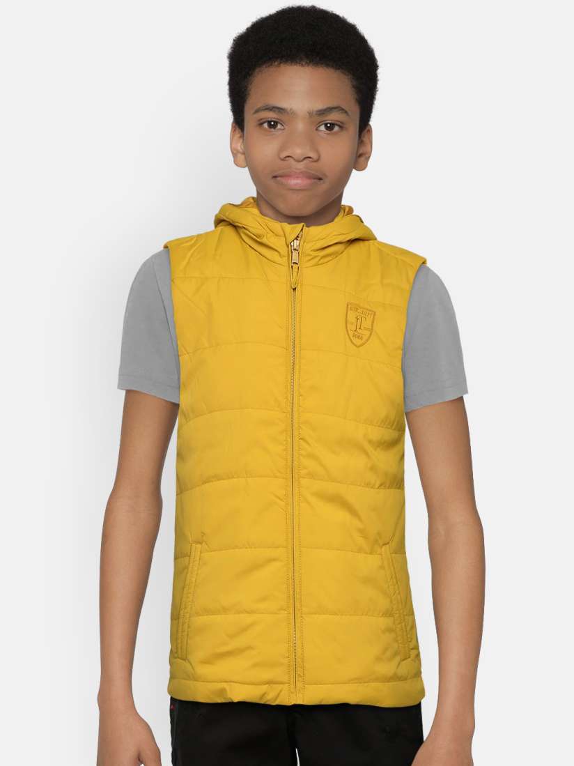 Buy Indian Terrain Boys Yellow Solid Lightweight Padded Jacket Jackets for Boys 10444056 Myntra