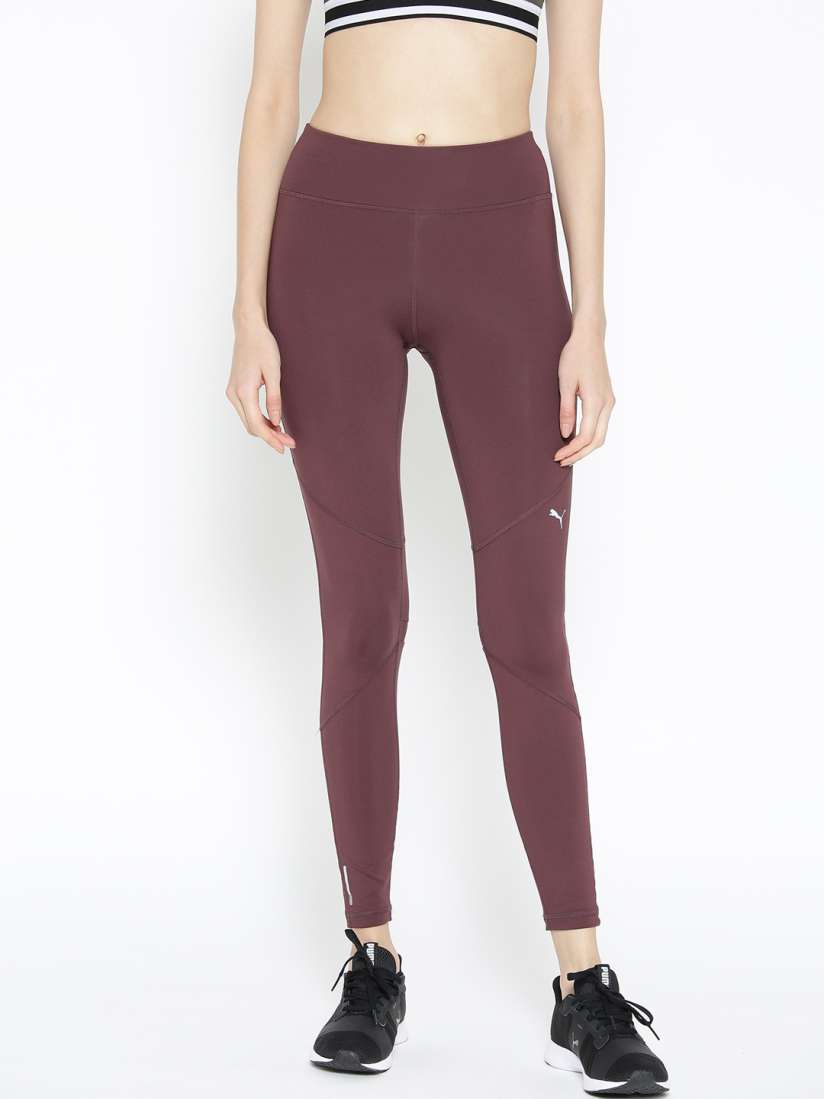 Buy Puma Women Burgundy Solid Ignite Running Tights Tights for Women 10444812 Myntra