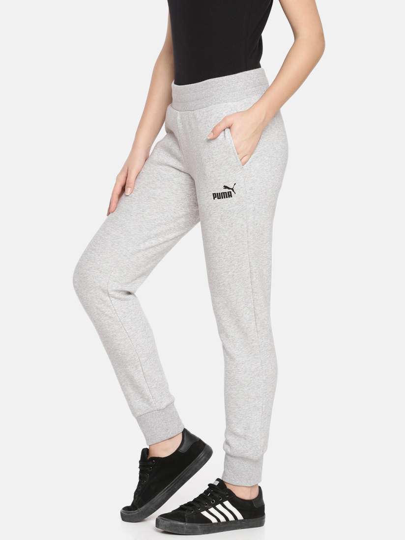 Buy Puma Women Grey Melange Solid Straight Fit ESS Sweat FL Cl Joggers Track Pants for Women 10444842 Myntra