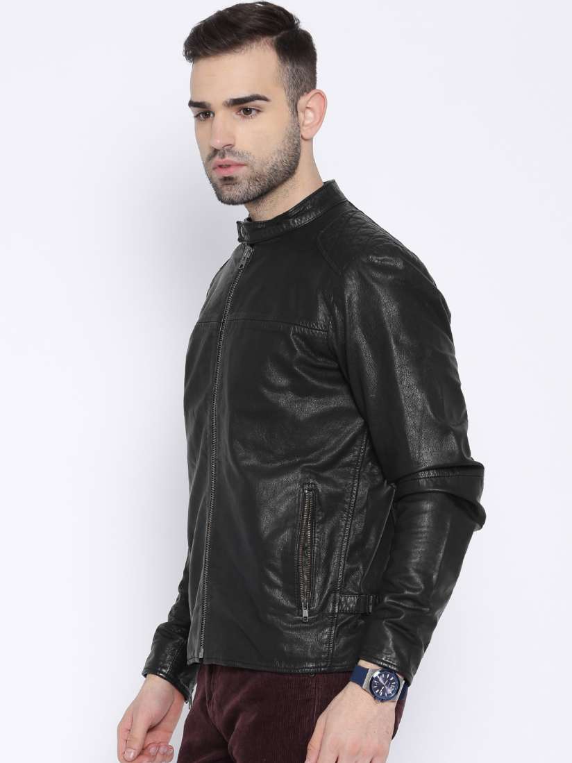 Wrangler jacket leather on sale