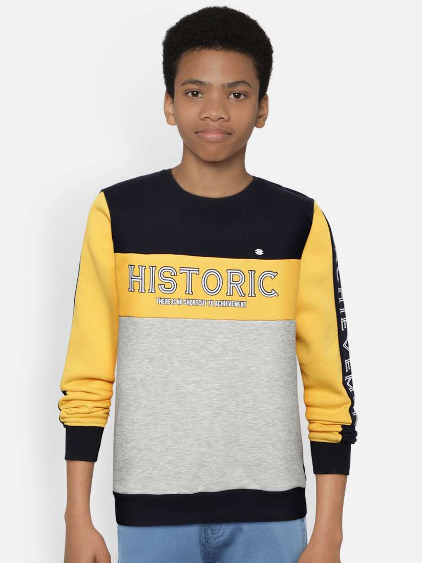 Navy blue and yellow sweatshirt hot sale