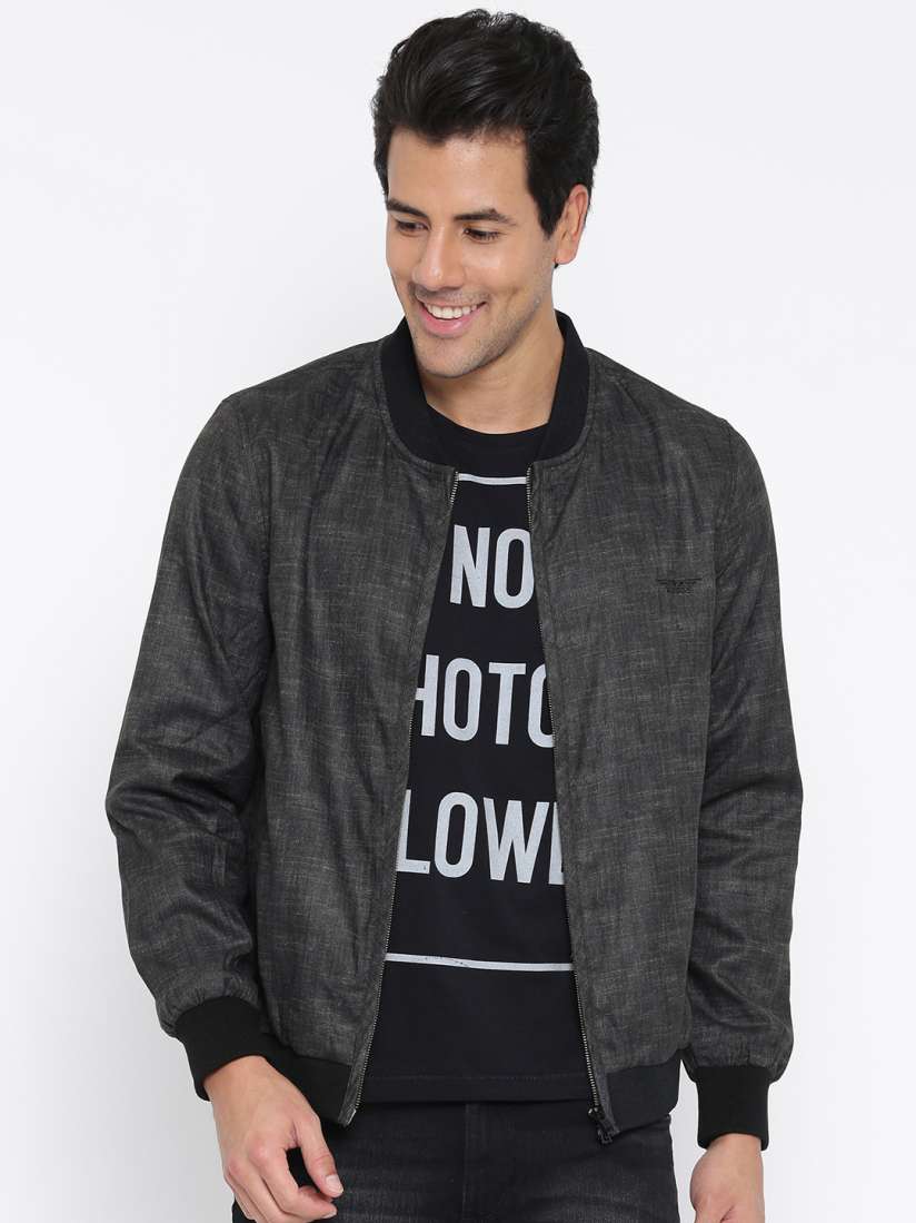 Flying machine charcoal grey jacket hotsell