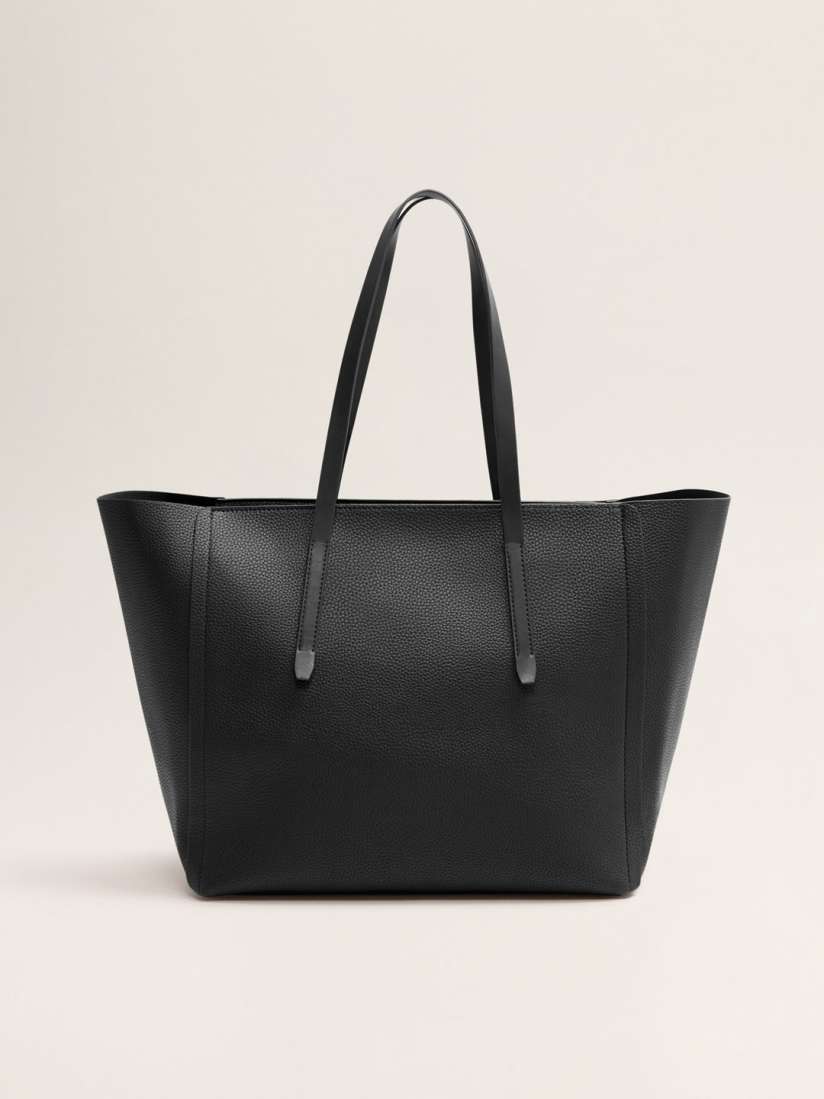 Black tote bag mango on sale