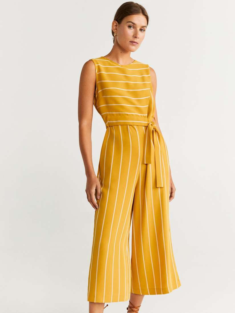 Mango mustard jumpsuit sales