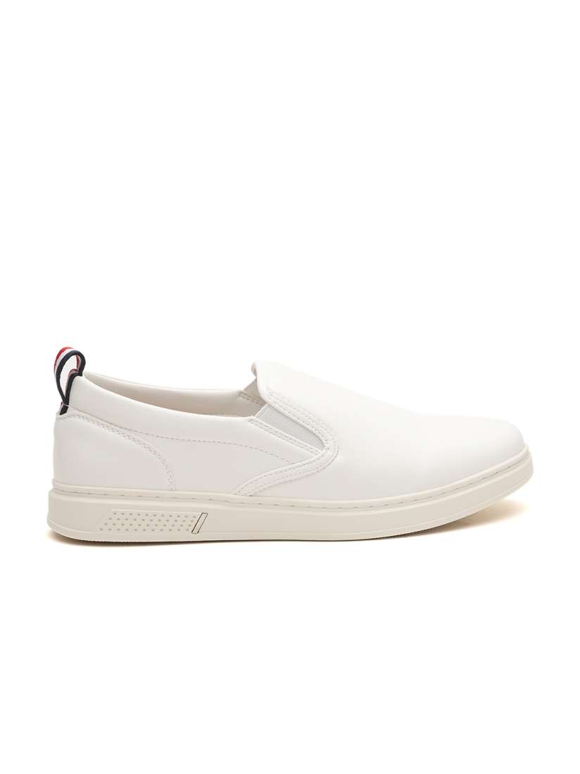 Buy Carlton London Men White Solid Slip On Sneakers Casual Shoes for Men 10453672 Myntra
