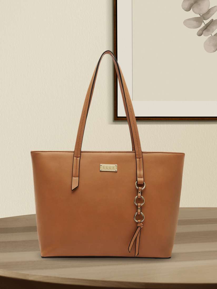 Buy ELLE Brown Solid Shoulder Bag Handbags for Women 10455382 Myntra