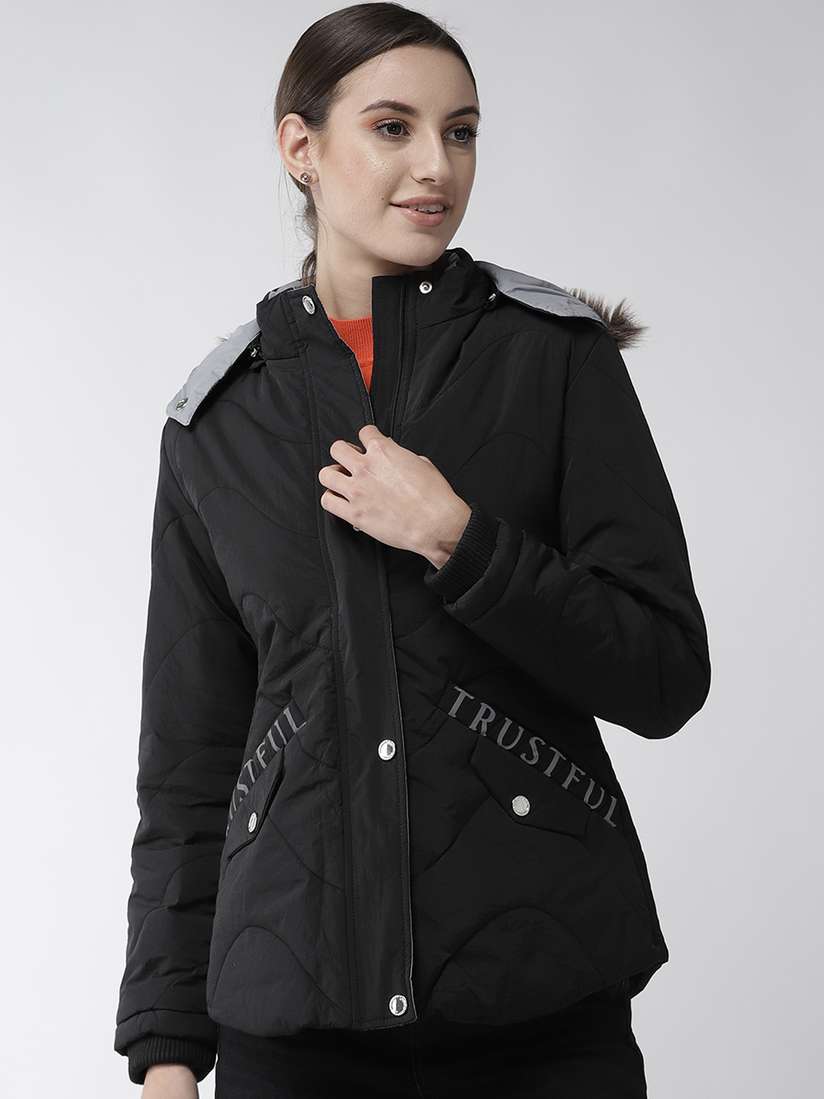 Myntra Black Jacket Without Hood Womens Myntra Hoodies For Ladies