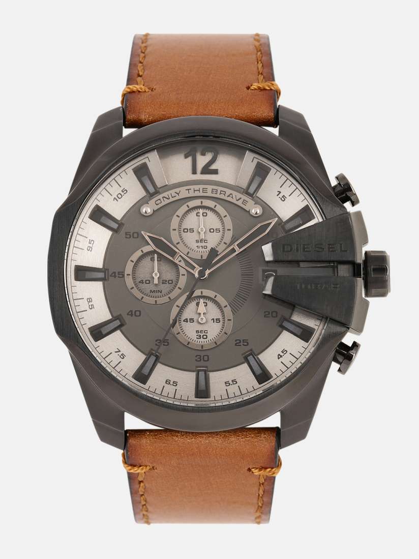 Buy DIESEL Men Grey Leather Analogue Watch DZ4463 Watches for Men 10462788 Myntra