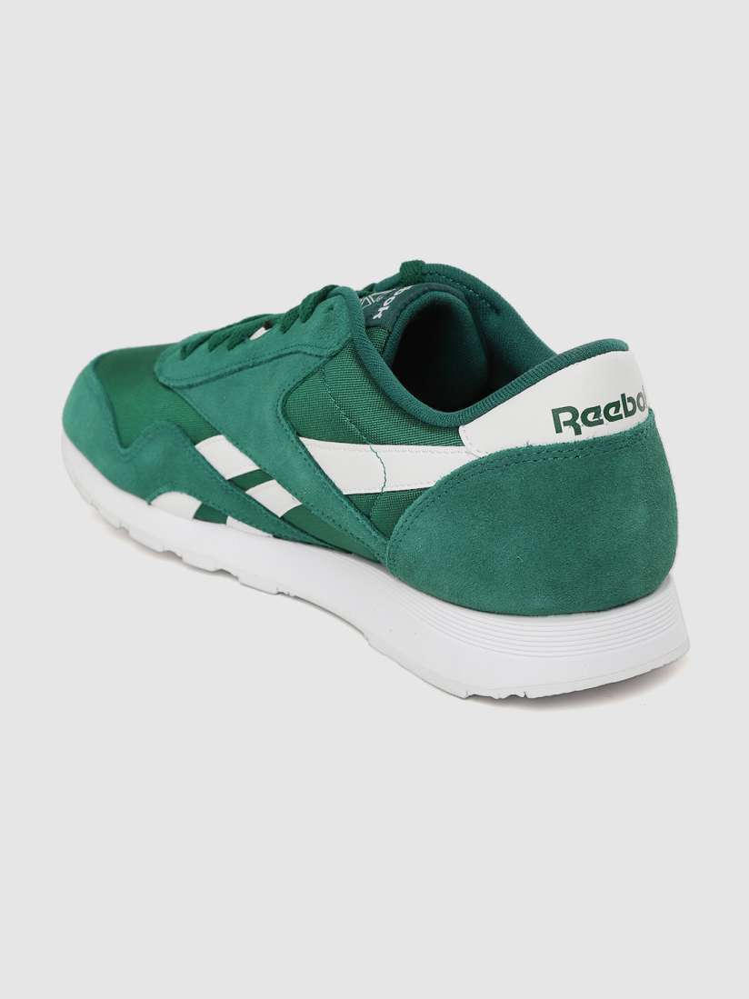 Reebok Classic Men Green Solid Nylon Sneakers