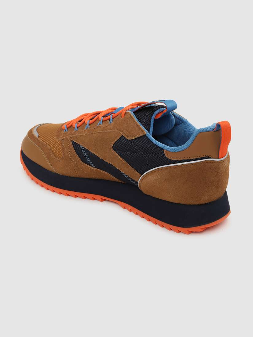 Buy Reebok Classic Men Tan Brown Navy Blue Colourblocked Leather Ripple Trail Sneakers Casual Shoes for Men 10465058 Myntra
