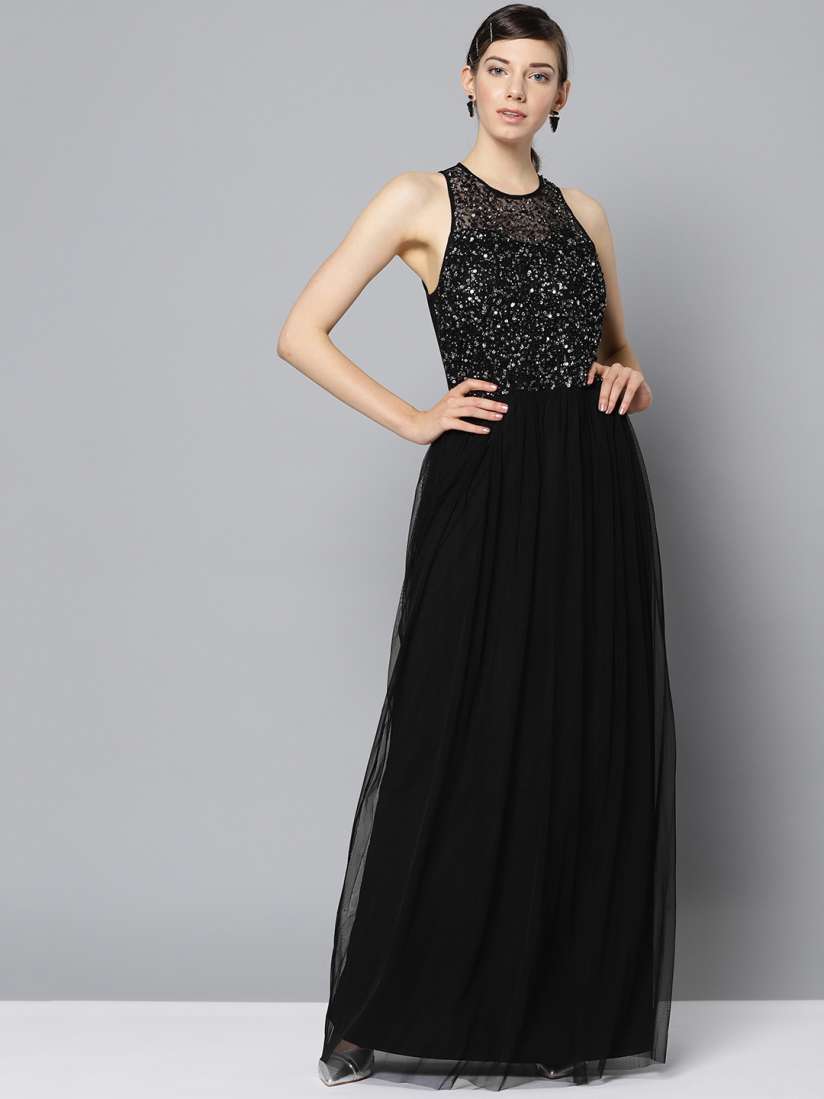 Buy STREET 9 Women Black Embellished Maxi Dress Dresses for Women 10471092 Myntra